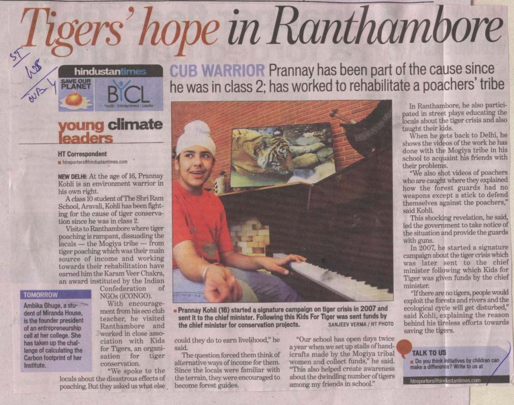 Tigers' hope in Ranthambore